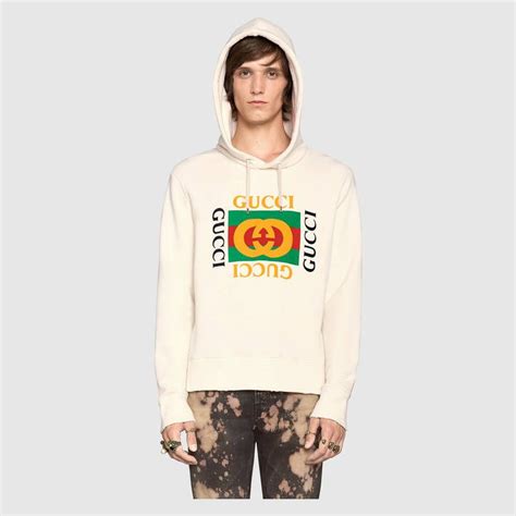 oversized hoodie gucci|oversize sweatshirt with gucci print.